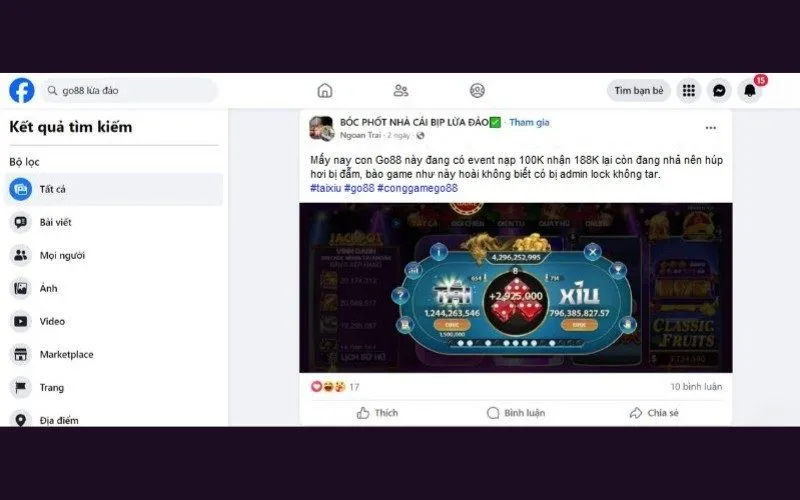 Tung các tin đồn xấu về cổng game lên các diễn đàn