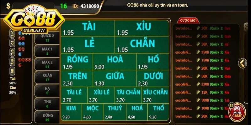 Keno Go88 - Hình thức chơi xổ số cực chất, giành thưởng lớn 1 Keno tại Go88 là trò chơi mang đến trải nghiệm thú vị tương tự như xổ số