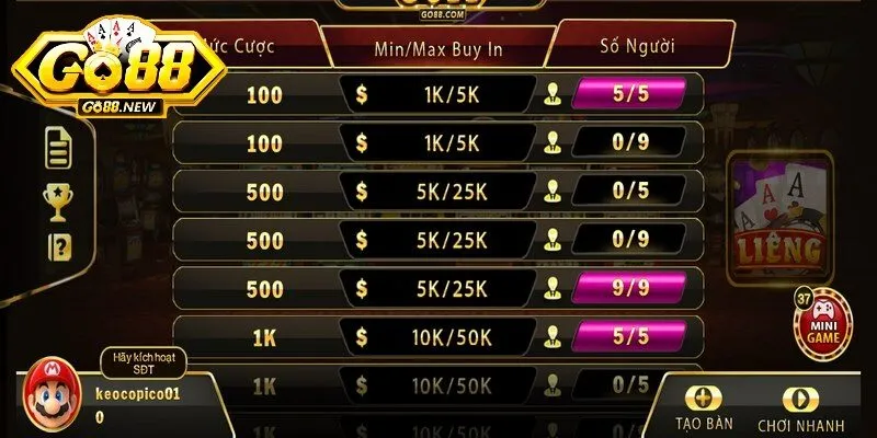 Hướng dẫn chơi Liêng Go88 hiệu quả nhất cho anh em bet thủ 2 Nắm rõ các thuật ngữ cùng luật chơi trước khi tham gia chơi Liêng Go88