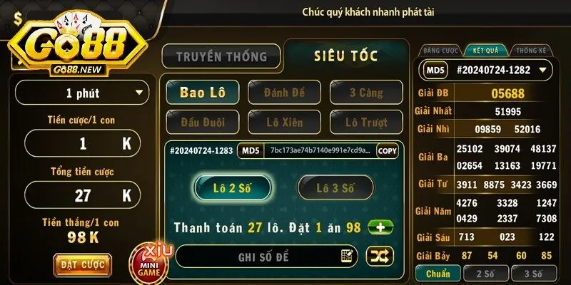 Lô đề siêu tốc Go88 - Cơ hội săn thưởng nhanh, dễ đổi đời 1 Lô đề siêu tốc Go88 tỏa sáng với chất lượng vượt trội và đẳng cấp riêng biệt