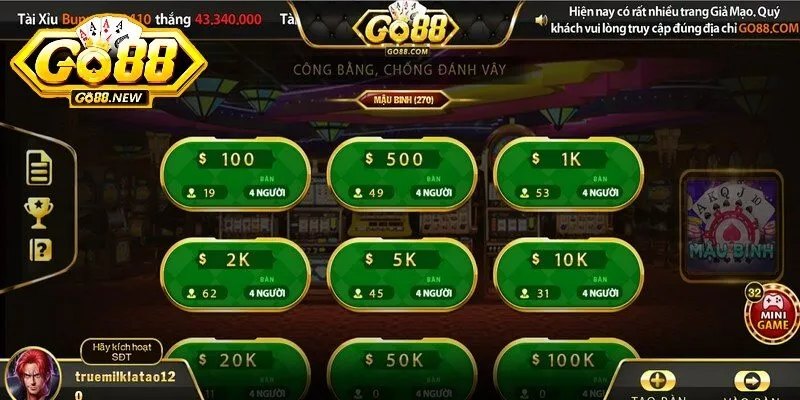 Mậu Binh GO88 là một trò chơi bài nổi bật nhất hiện nay