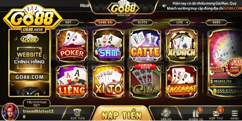 Sâm Go88 thành công tích hợp một số tính năng hiện đại